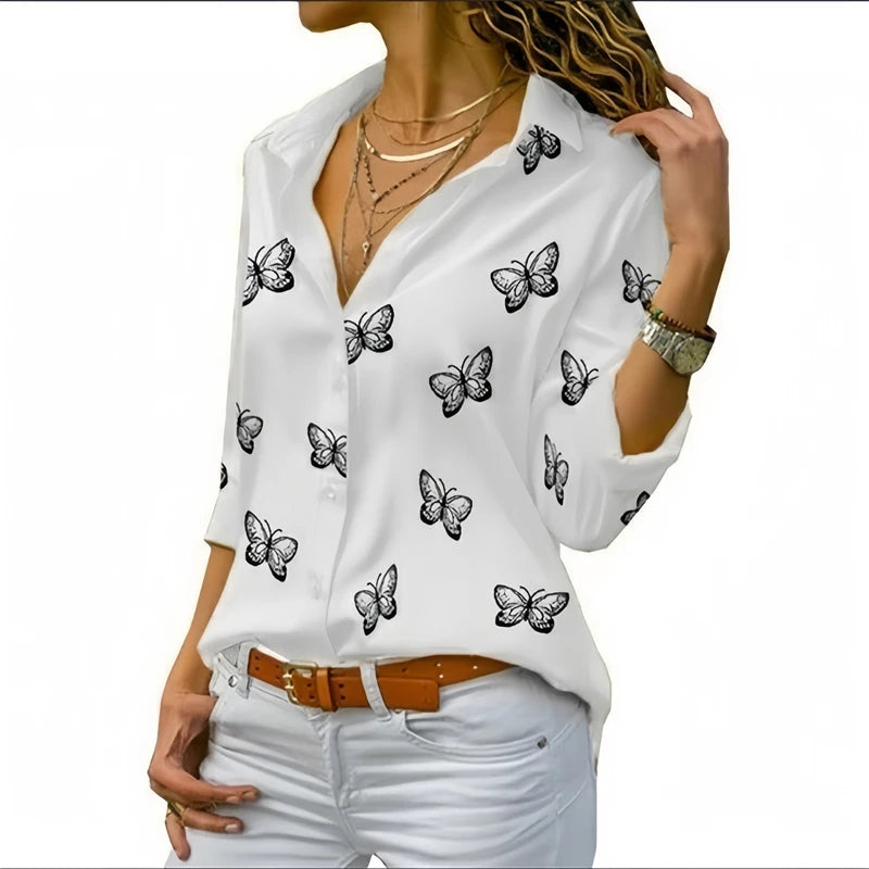 2024 new ladies shirt 9 color fashion women's Hawaiian shirt long -sleeved outdoor holiday beach clothing soft fabric