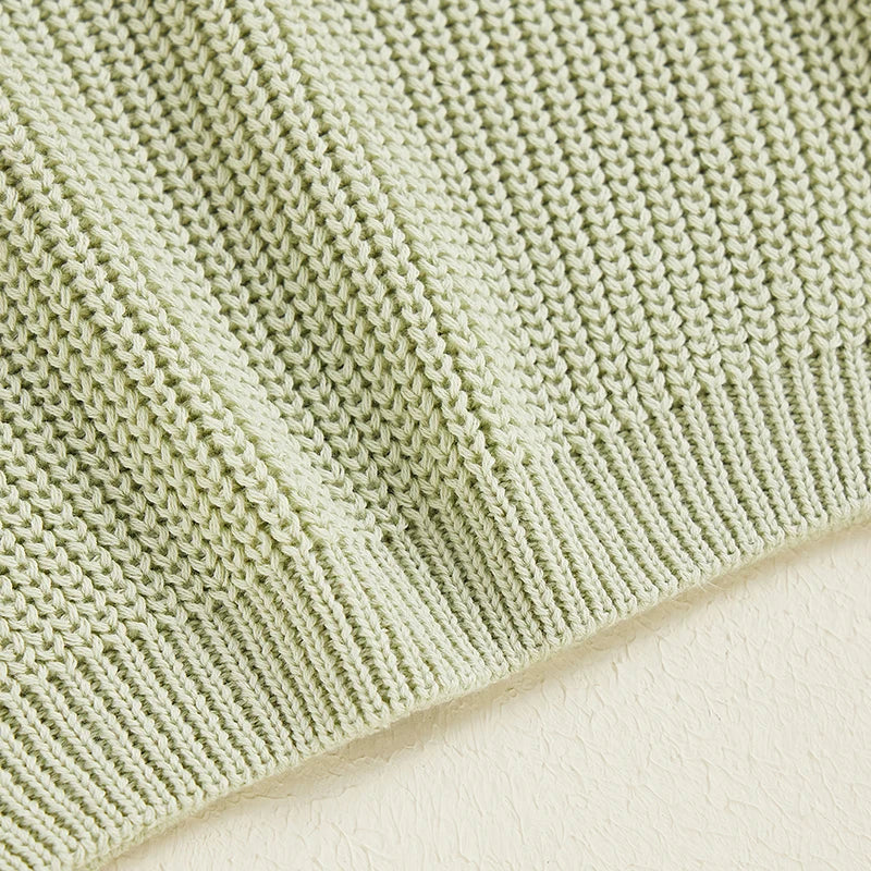 Cute Toddler Unisex Cable Knit Sweater Warm Cozy Round Neck Long Sleeve Pullover Jumper for Autumn Winter Season