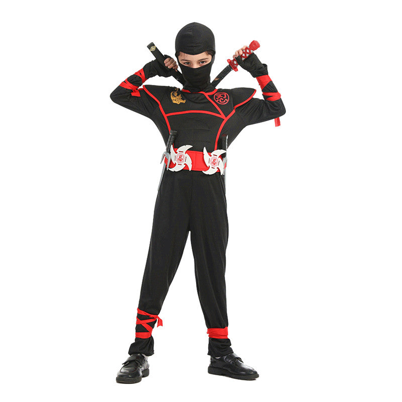 Ninja Costume Boy Halloween Kids Costume Boy Ninja Muscle Costume with Ninja Foam Accessories Best Children Gift