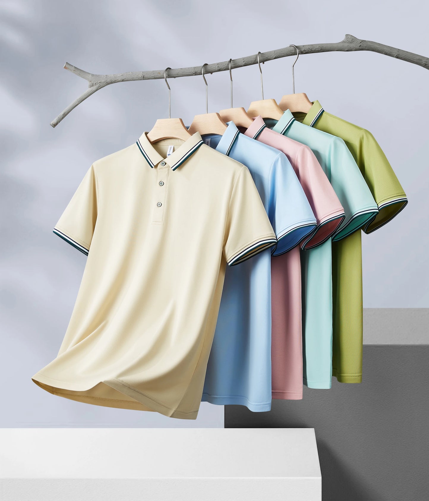 Golf Fashion Colorful Solid Color Collar Knitted Shirt Men's and Women's Casual 2026 Summer Short sleeved Top T-shirt