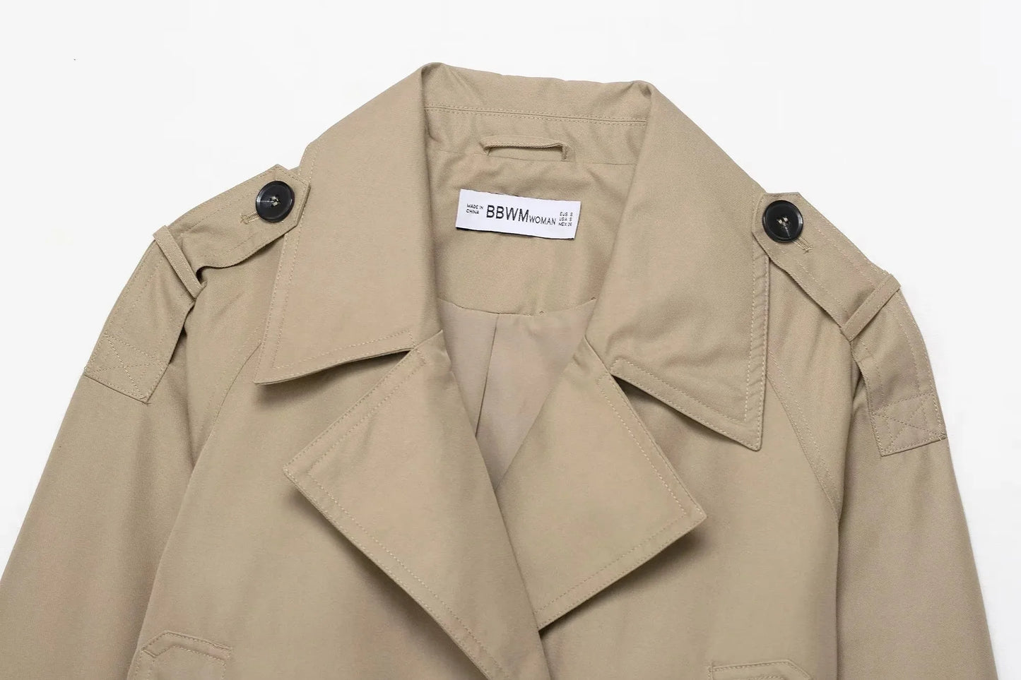 Fashion Lapel Short Trench Coats Women Double Breasted Pockets Jackets Female Autumn Winter New Office Lady Solid Outwear ﻿