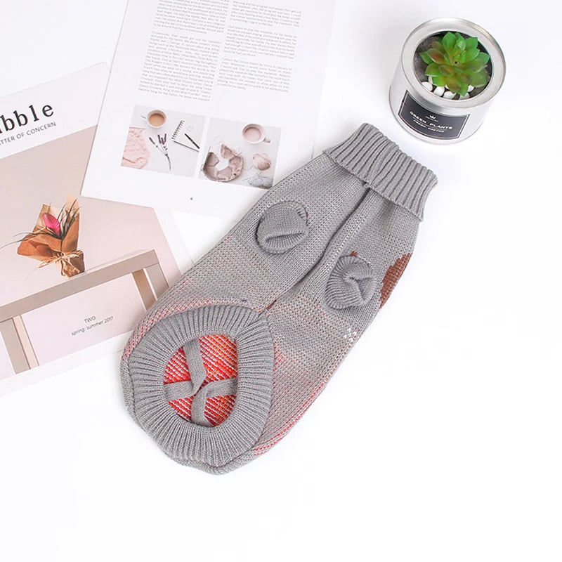 Warm Pet Dog Sweater Winter Dog Clothes for Small Medium Dogs Knitted Puppy Cat Coat Chihuahua French Bulldogs Yorkie Customes