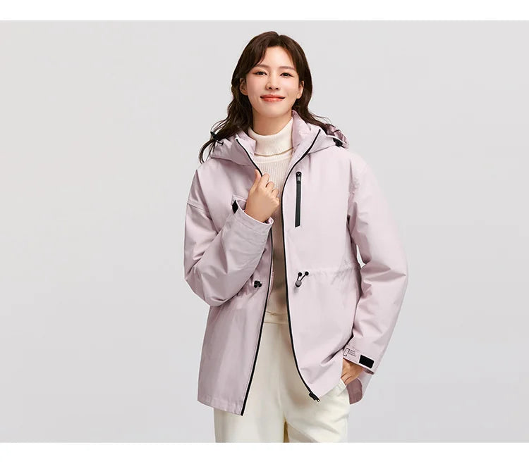 Semir Down Jacket Women 2024 New Two-Piece Three-in-One Outdoor Travel Daily Versatile Three-Resistant Outerwear for Women