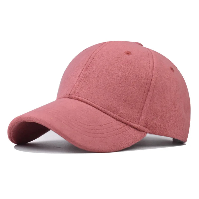 Casual Baseball Caps For Women Men Fashion Suede Hat Autumn Winter Outdoor Sun Caps Snapback Hats Unisex Solid Color Hip Hop Hat