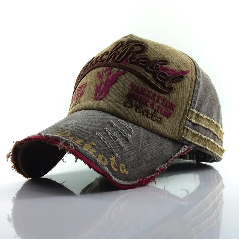 Practical Men Baseball Cap Women Retro Canvas Denim Letters Patchwork Vintage Unisex Snapback Hat Autumn Hip Hop Hats Summer