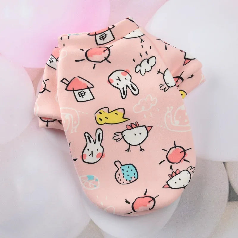 Chihuahua Dog Sweatshirt Puppy Cat Pullover Dogs Small Dog Hoodie Coat Winter Warm Pet Clothes for Bulldog