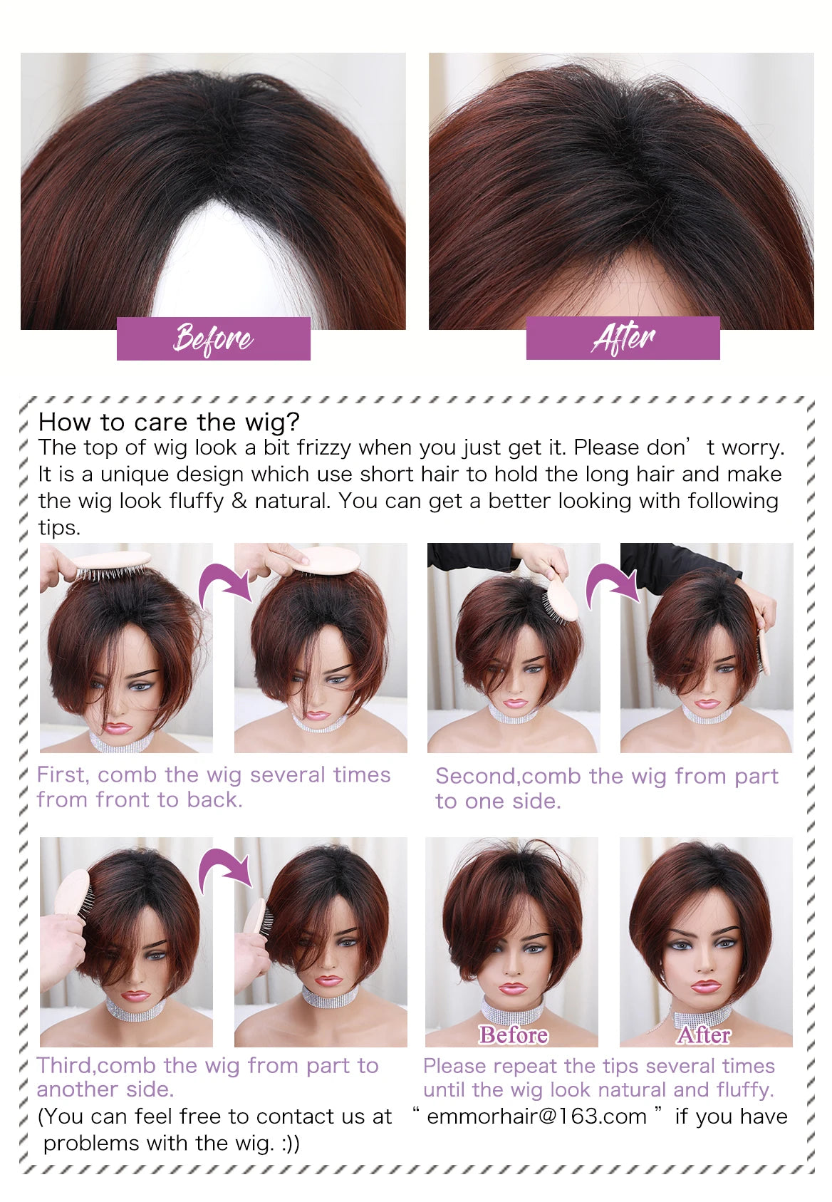 ALAN EATON Layered Synthetic Wigs with Bangs Straight Short Highlights Blonde Hair Wig with for Women Natural Daily Cosplay Wigs