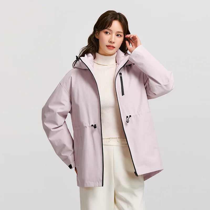 Semir Down Jacket Women 2024 New Two-Piece Three-in-One Outdoor Travel Daily Versatile Three-Resistant Outerwear for Women