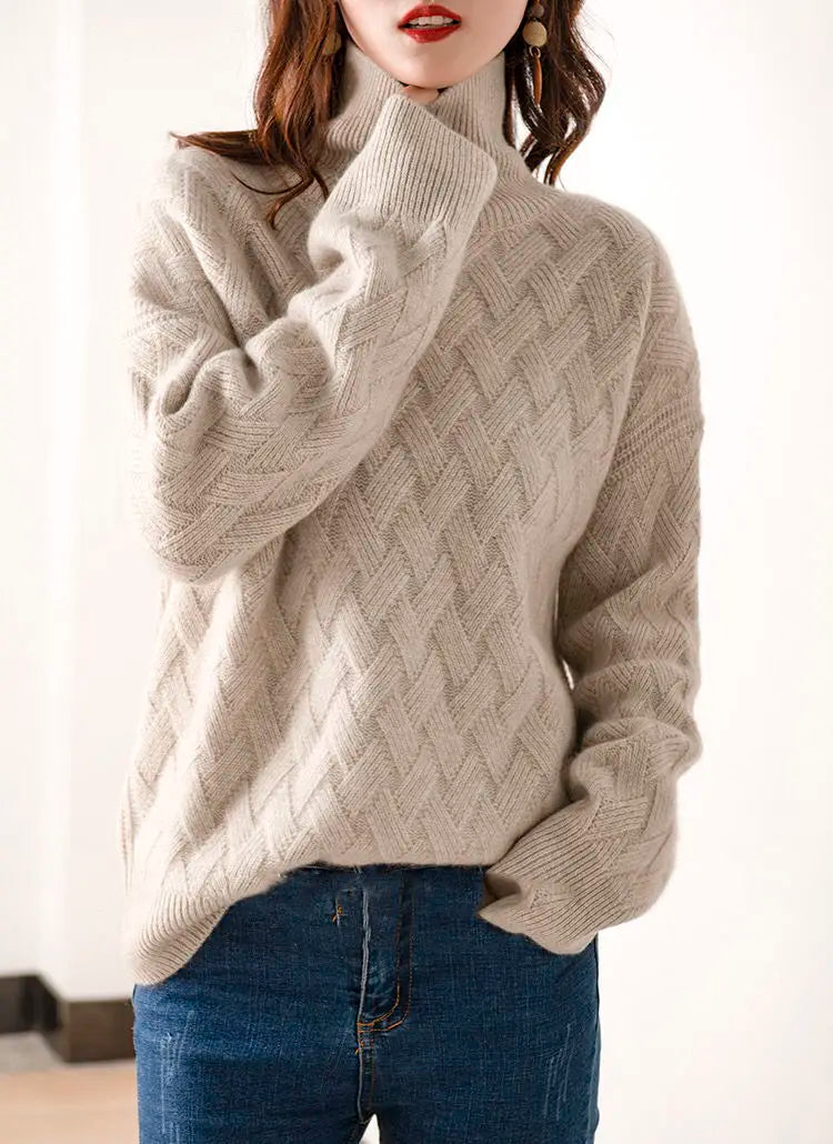 2024 New Women Loose Sweater Winter Casual Chic Cashmere Oversize Thick Sweater Pullovers Pullover Female Long Sleeve S-3XL