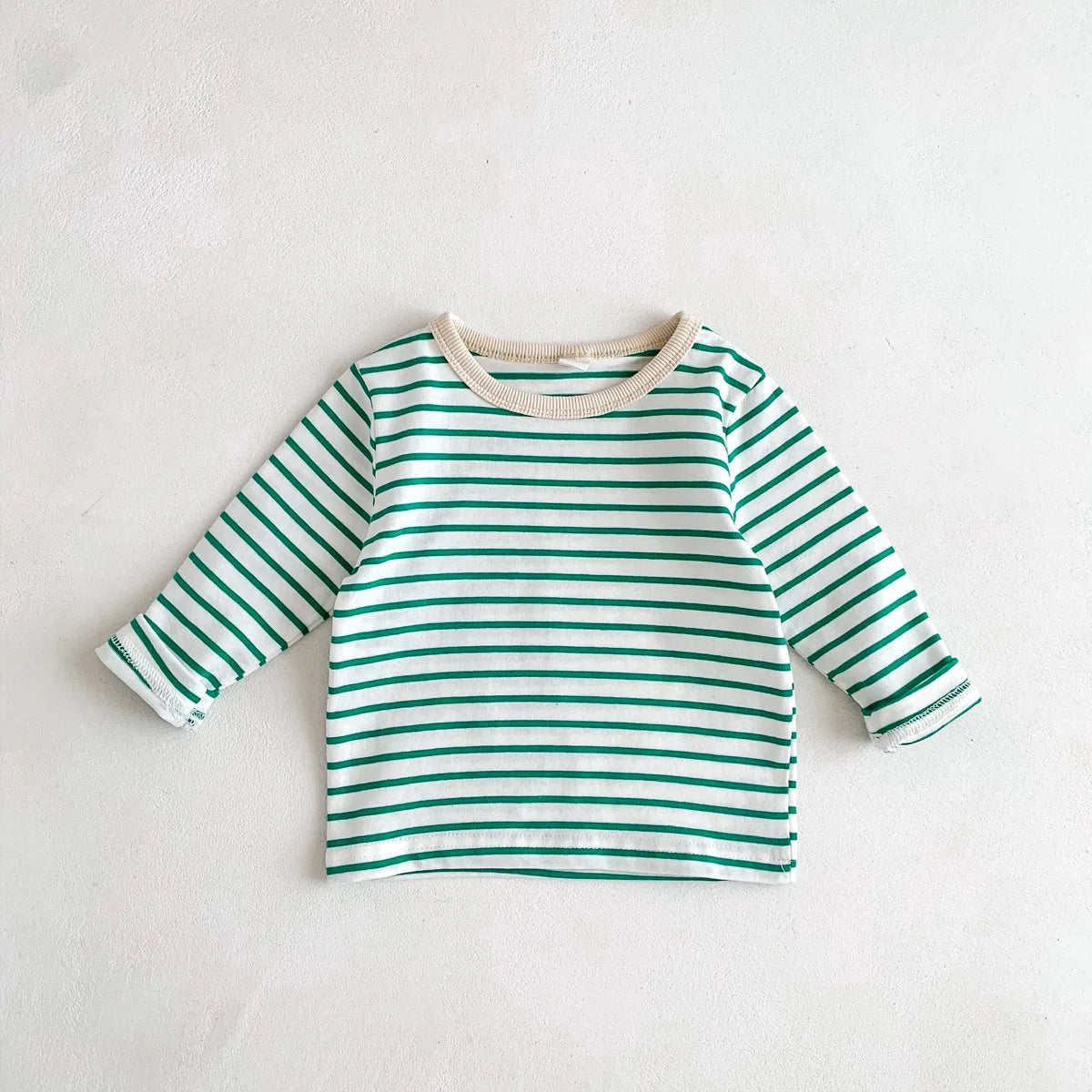 Infant Newborn Girls Boys Autumn Full Sleeve Striped Top Tees Kids Baby Casual Bottoming Shirts Toddler T-shirts Cotton Clothing