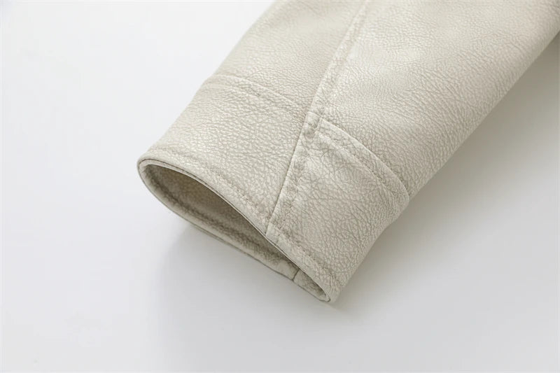 2025New Coal graysty le Women's washed leather jacket with belt, short coat with downgraded zipper and vintage lapel jacket