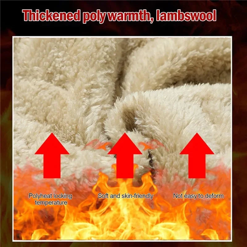 3 Pack Winter Men Plush Thick Fleece Waterproof Pants Windproof Casual Pants Warm Pants Lambswool Thermal Trousers Outerwear