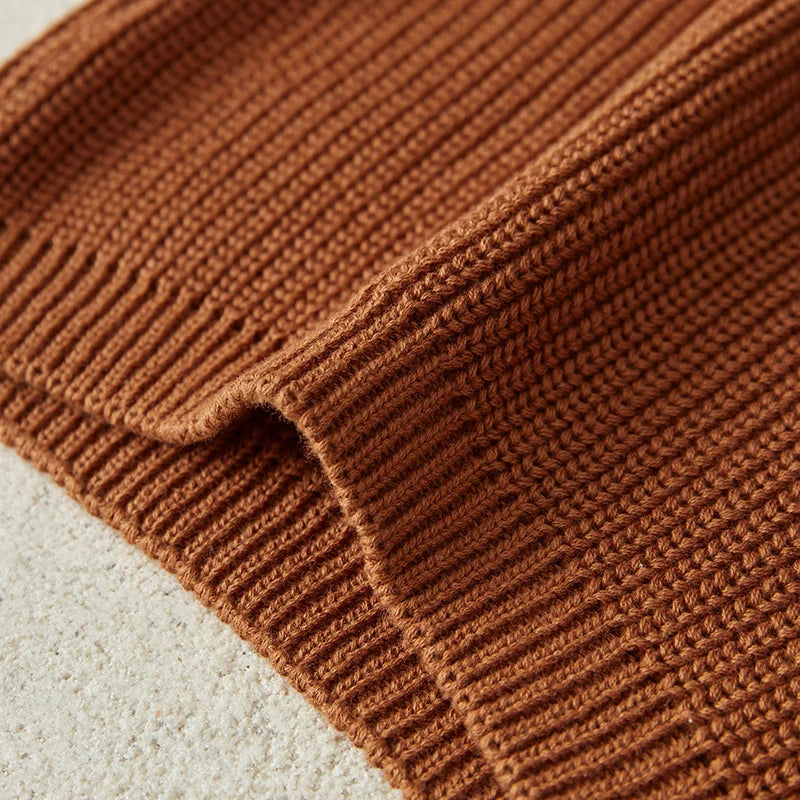 Suefunskry Newborn Baby Girl Boy Knitted Long Sleeve Autumn Winter Sweater Solid Loose Pullover Casual Tops Kids Clothes 3M-5Y