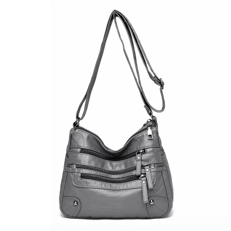 High Quality Women's Soft Leather Shoulder Bags Multi-Layer Classic Crossbody Bag Luxury Designer Handbag and Purse