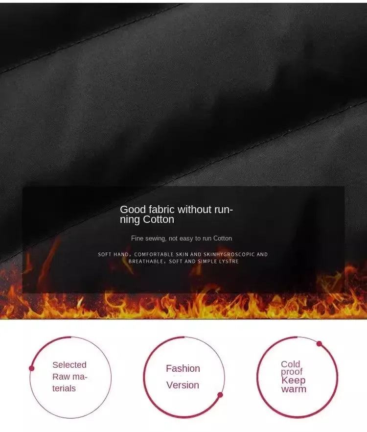 Men Autumn Winter Cotton Jacket Warm Comfortable Padded Thickened Down Jacket 2025 New Double-Sided Clothes Removable Cap M-6XL