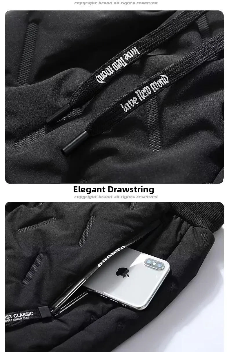 Lamb Velvet Winter Thiened Fce Lined Men's Snow Pants Outerwear Windproof Warm down Cotton Trousers Youth Faion