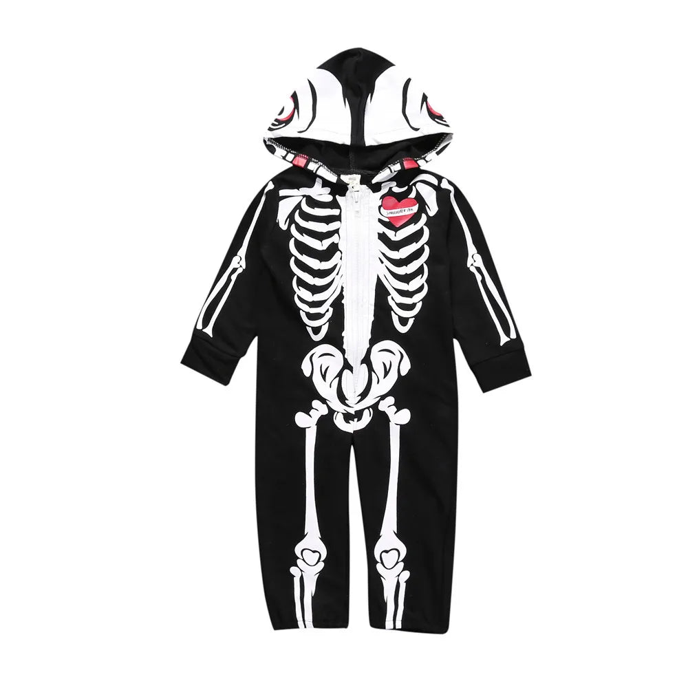 Umorden Baby Skeleton Costume Romper Outfit Hoodie Jumpsuit Infant Toddler Purim Halloween Fancy Dress