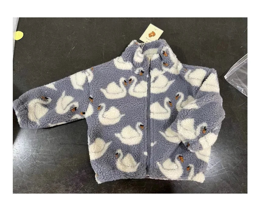 Children's Jackets 2024 Fall And Winter New Cartoon Fashion Boys And Girls Coat Cotton Warm Korean Jacket Children's Clothing