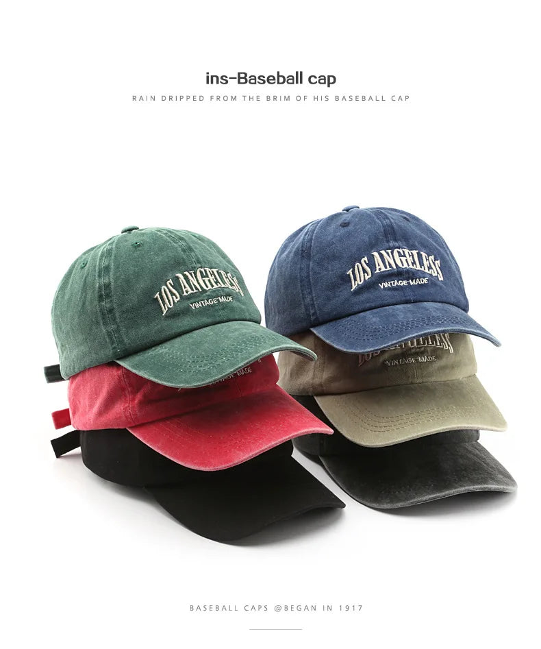 Cotton Baseball Cap for Men and Women Fashion Embroidery Hat Cotton Soft Top Caps Casual Retro Snapback Hats Unisex