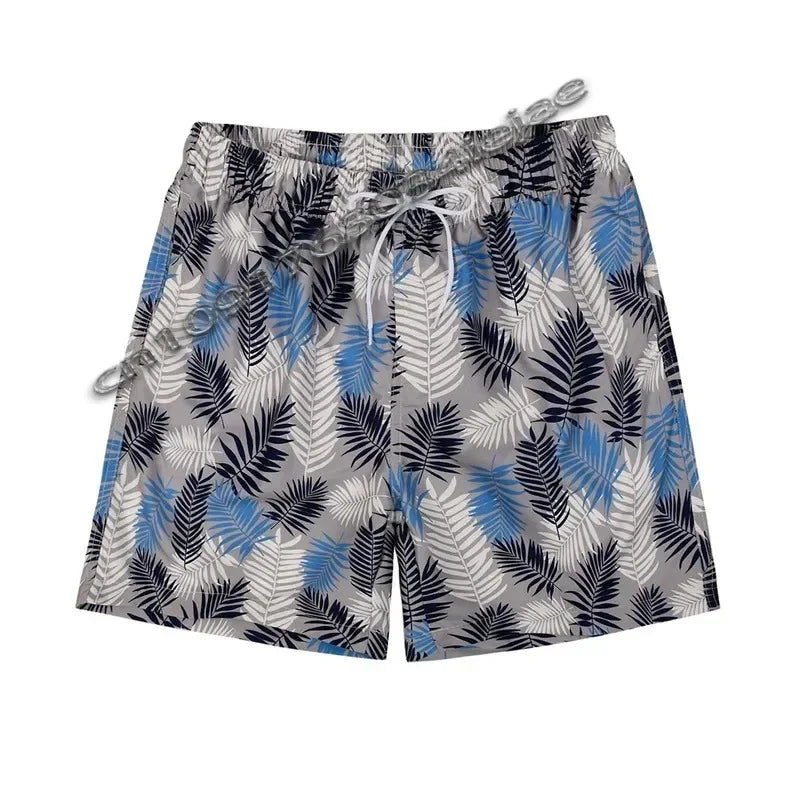 Hawaiian 3d Print Plants Flamingo Beach Shorts Men Summer Short Pants Outdoor Sports Surf Board Shorts Quick Dry Swim Trunks