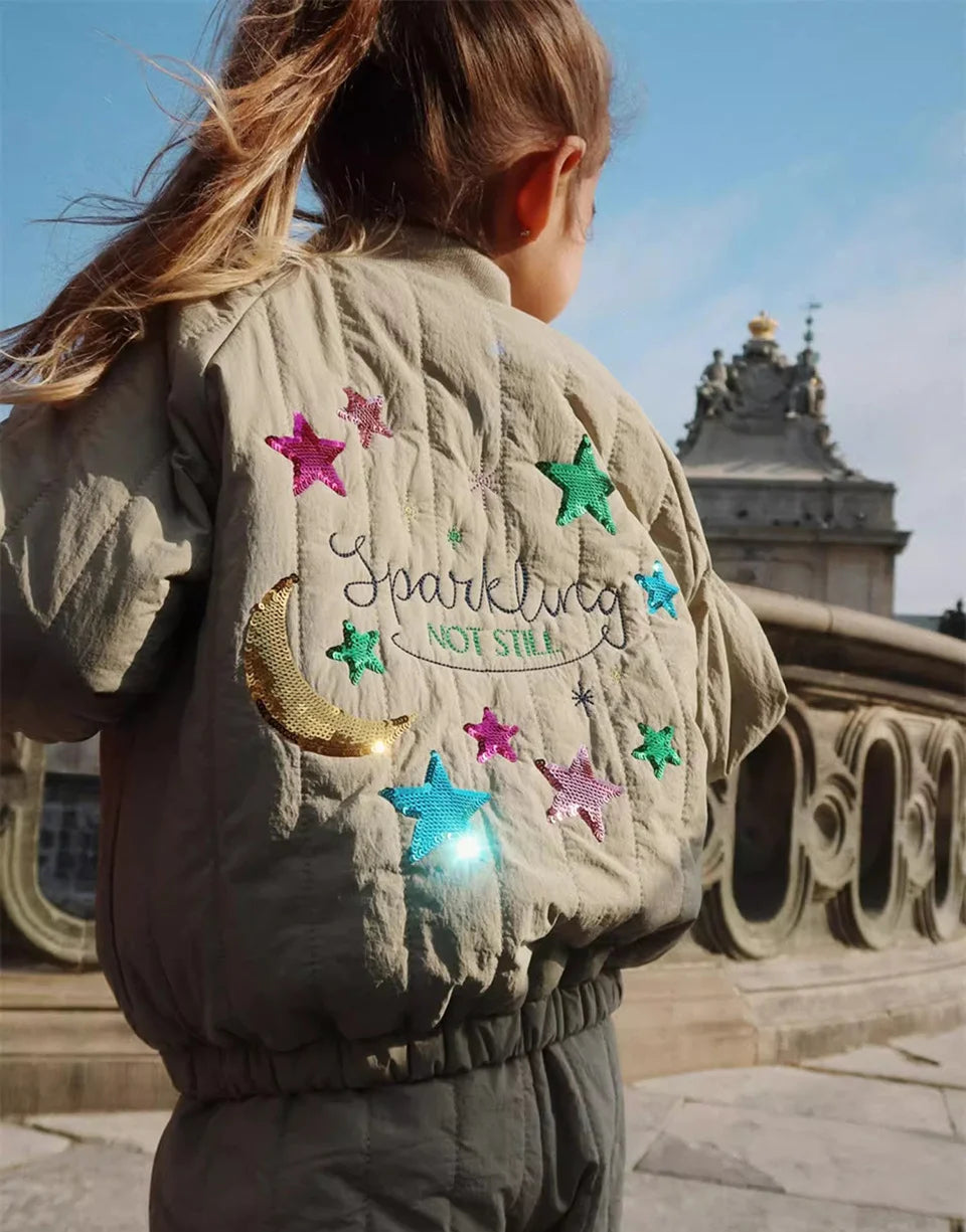 2025 KS Winter Baby Boys Cartoon Lambswool Jackets Kids Cotton Clothes Girls Jackets Outerwear Coats Boys Flight Suit Jackets