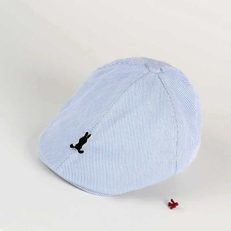 Hot Solid Color Children Berets Stripe Cotton Thin Fashion Simple Kids Hats & Caps Berretto Baby Caps for Boys Girls
