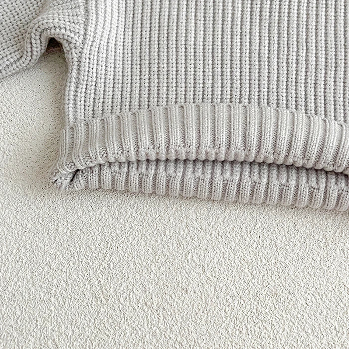 2025 New Spring Baby Girls Sweater Long Sleeved Solid Color Newborn Baby Girls Boys Knitted Pullover Tops 0-6Yrs Kids Sweater