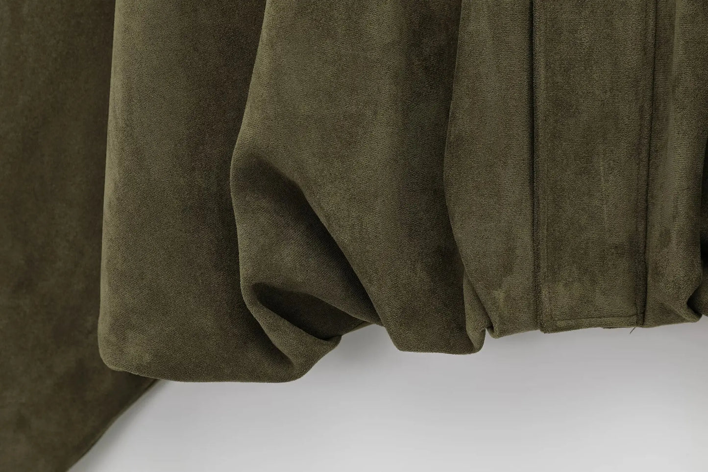 HH Women Brown Green Suede Jacket Loose Casual Bomber Coat Lapel Zipper Long Sleeve Jackets Vintage Lady Motorcycle Outwears