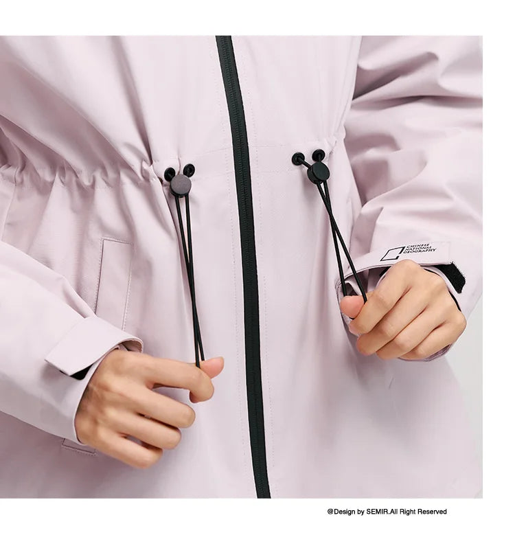 Semir Down Jacket Women 2024 New Two-Piece Three-in-One Outdoor Travel Daily Versatile Three-Resistant Outerwear for Women