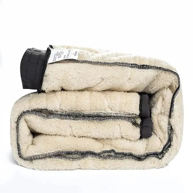 3 Pack Winter Men Plush Thick Fleece Waterproof Pants Windproof Casual Pants Warm Pants Lambswool Thermal Trousers Outerwear