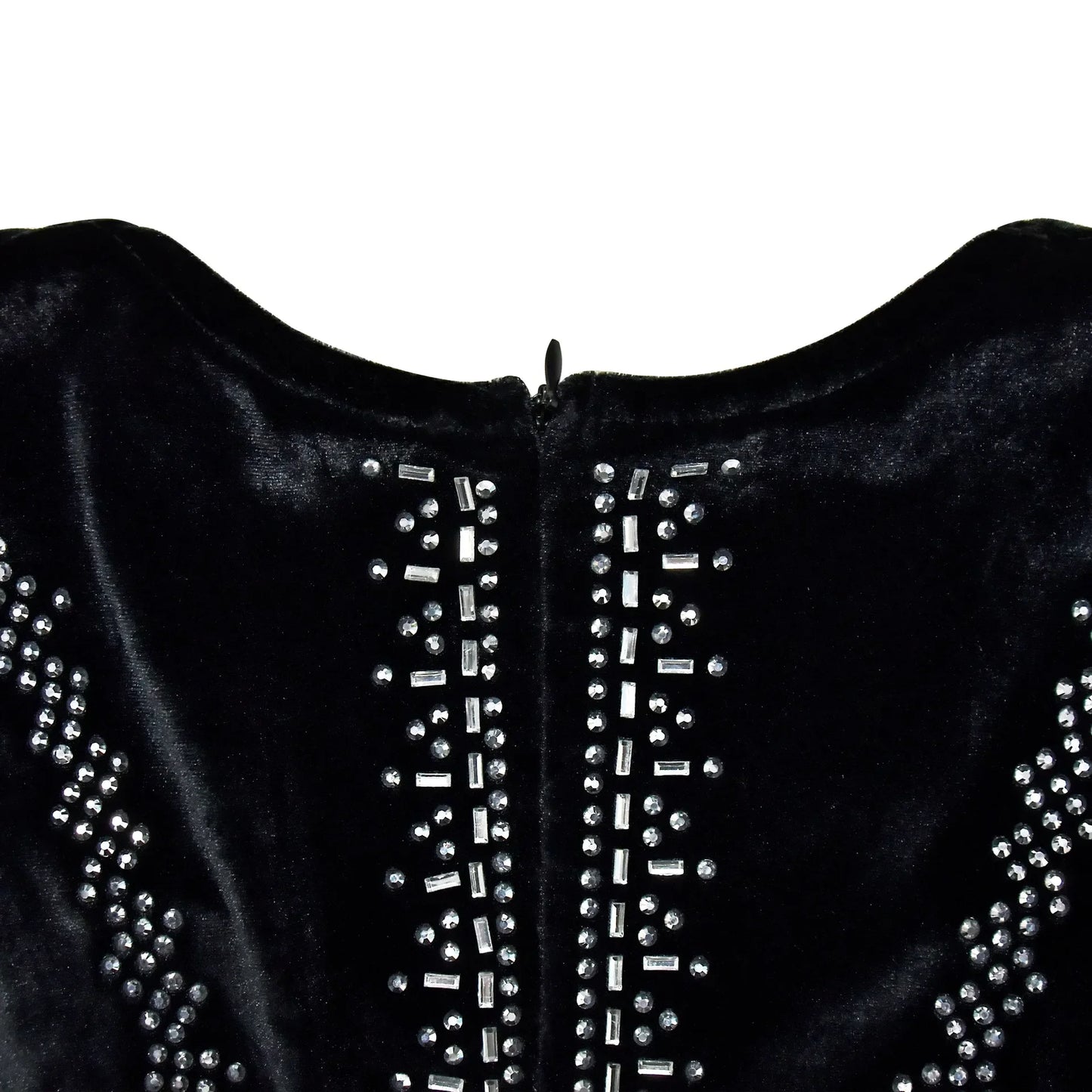 2025 Elegant Diamonds Velvet Long Party Dress for Women Sexy Deep V Evening Gown Formal Black Slim Dress Robe