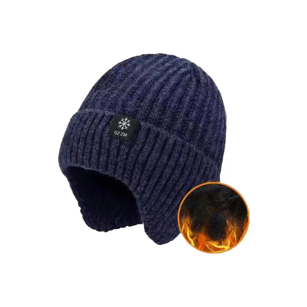Male Winter Warm Hat Thickened Knitted Woolen Capprotect Ears For Middle-aged And Elderly People Father And Grandfather