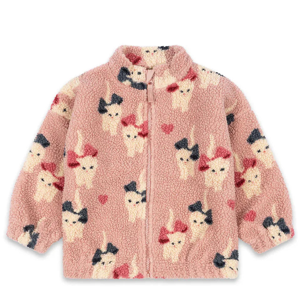 2025 KS Brand Winter Baby Girls Boys Lambswool Cherry Jackets Kids Clothes Boys Sequin Cartoon Outerwear Children's Coats 1-9Yrs
