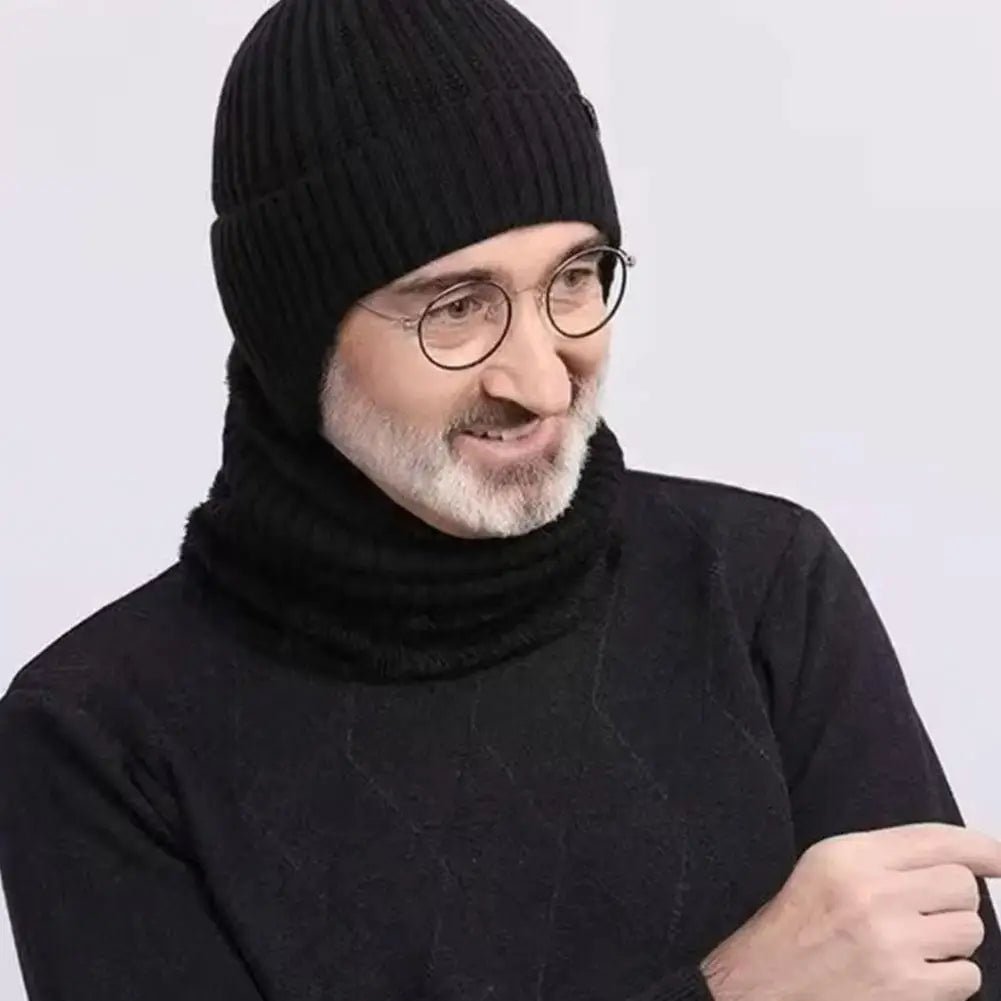 Male Winter Warm Hat Thickened Knitted Woolen Capprotect Ears For Middle-aged And Elderly People Father And Grandfather