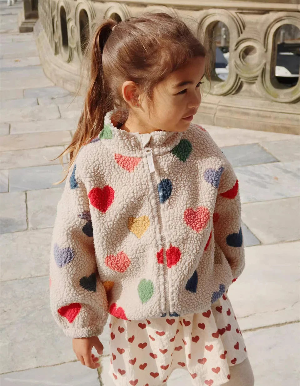 2025 KS Brand Winter Baby Girls Boys Lambswool Cherry Jackets Kids Clothes Boys Sequin Cartoon Outerwear Children's Coats 1-9Yrs