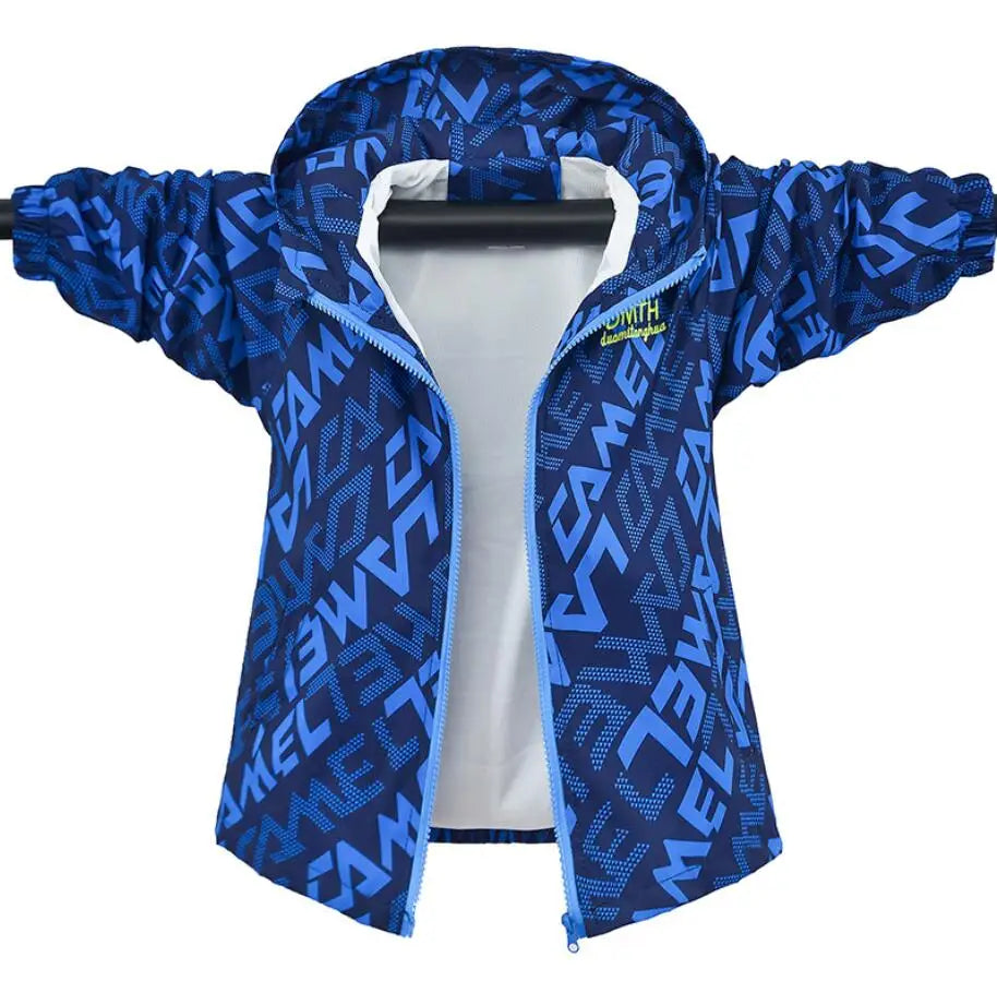 Boys Fashion Outdoor Jacket Thick Winter Waterproof Jackets For Kids Warm Clothes Autumn Boy's Windbreaker Hooded Coat