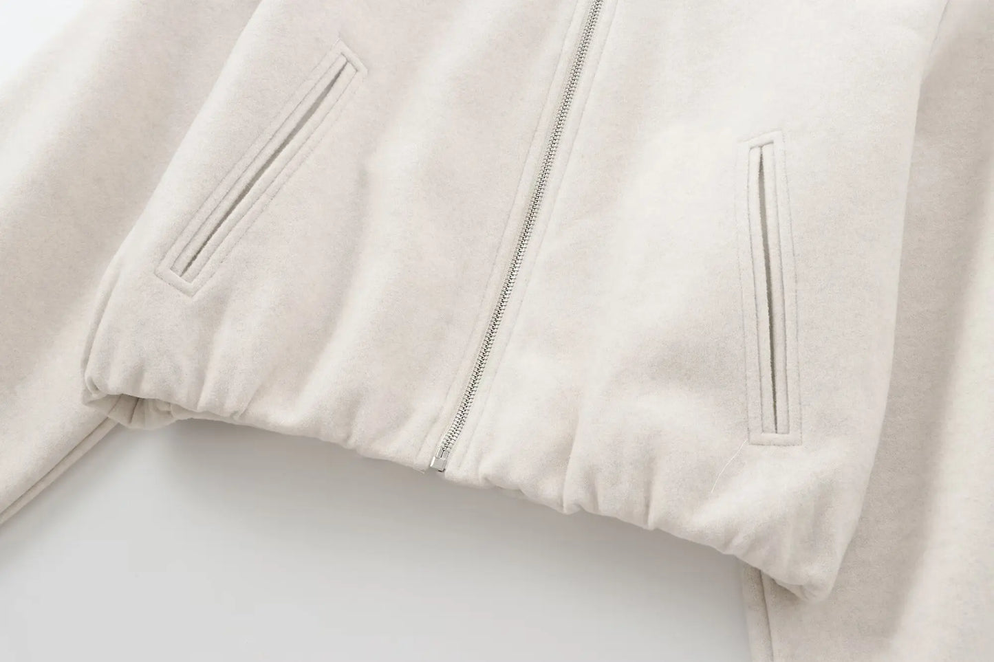 MUJER Black Bomber Jackets for Women Zipper Varsity Jackets Women Soft Cropped Jackets Woman 2025 Long Sleeve Winter Coat Female