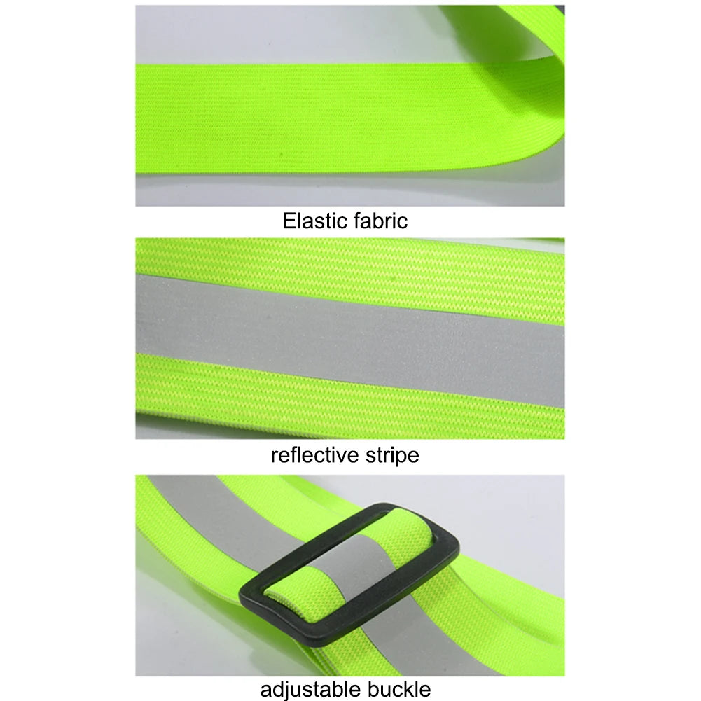 LED Reflective Vest Light Up Running Vest Adjustable Straps Cycling Safety Vest USB Rechargeable 3 Light Modes for Night Running