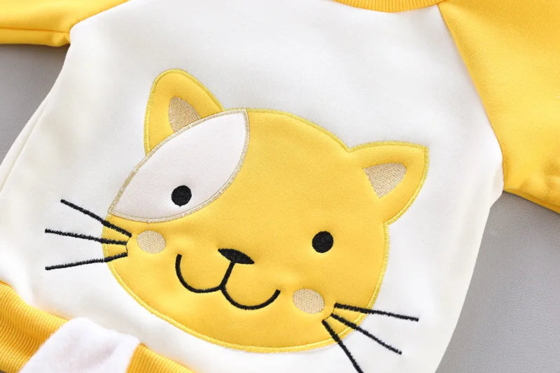 Baby Winter Clothing Suits Christmas Costume 2026 New Plush Warm Children Outerwear Pants 3PCS Fashion Boys Girls Kids Clothes