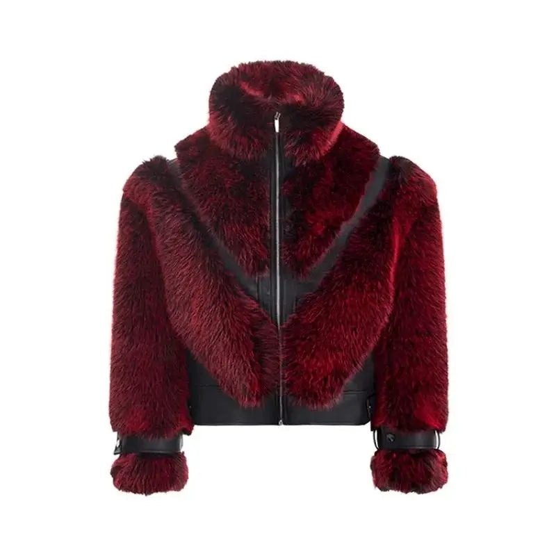 Mauroicardi Autumn Winter Cool Handsome Thick Warm Patchwork Faux Fur Coat Men Luxury Designer Clothes Zip Up Fluffy Jacket 2025