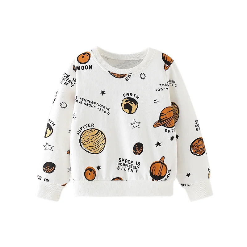 Jumping Meters 2-7T Long Sleeve Stars Print Boys Girls Sweatshirts Autumn Spring Kids Clothes Hot Selling Shirts Tops