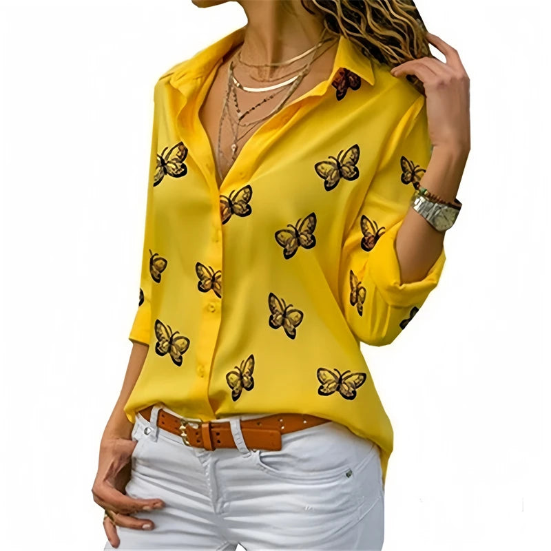 2024 new ladies shirt 9 color fashion women's Hawaiian shirt long -sleeved outdoor holiday beach clothing soft fabric