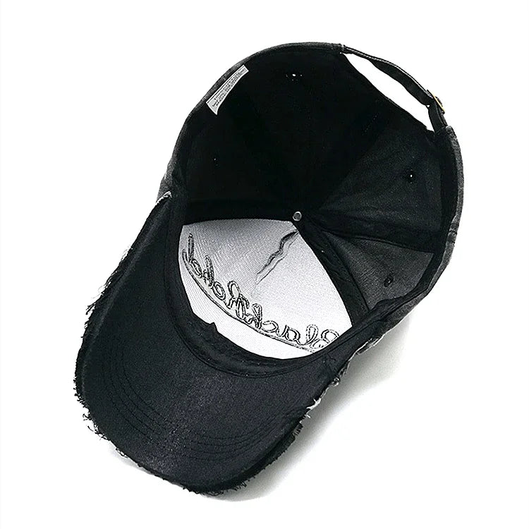 Practical Men Baseball Cap Women Retro Canvas Denim Letters Patchwork Vintage Unisex Snapback Hat Autumn Hip Hop Hats Summer