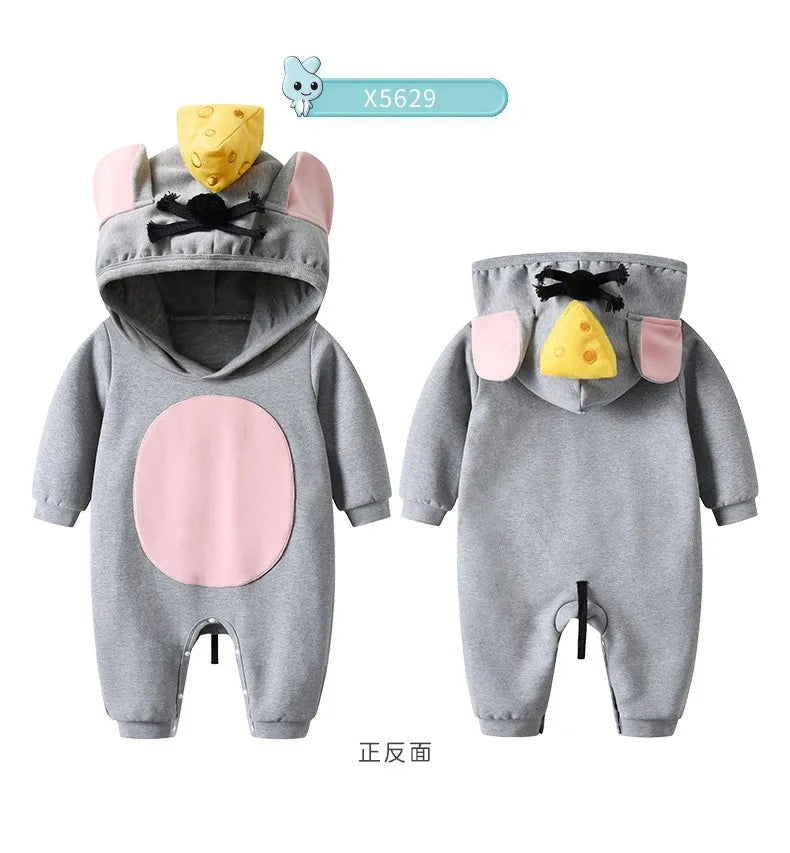 New Children's Little Mouse Costume Halloween Little Mouse Baby Costume Kindergarten Party Activity Fairy Tale Performance