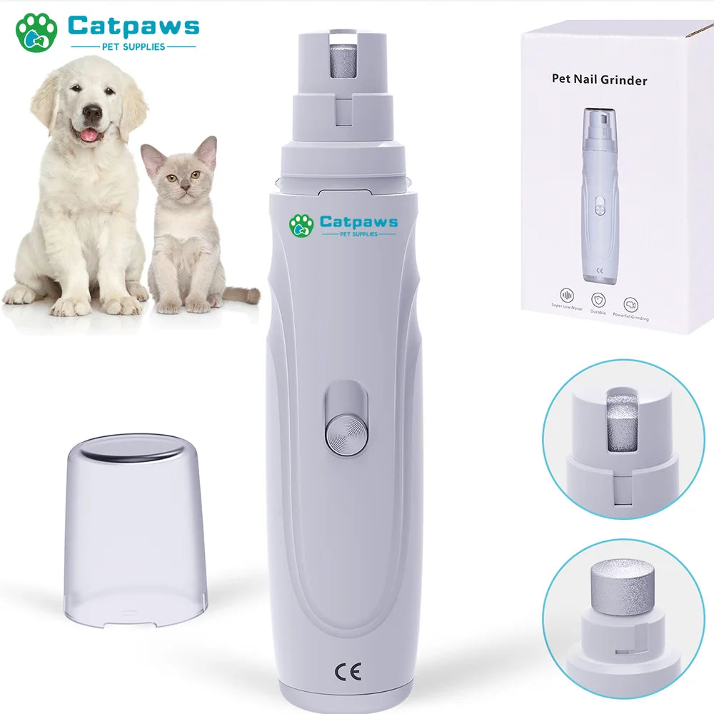 Dog Nail Grinder USB Rechargeable Electric Pet Nail Grinder & Trimmer Painless Lime For Dog Nails Quiet 2-Speed Pets Nail File