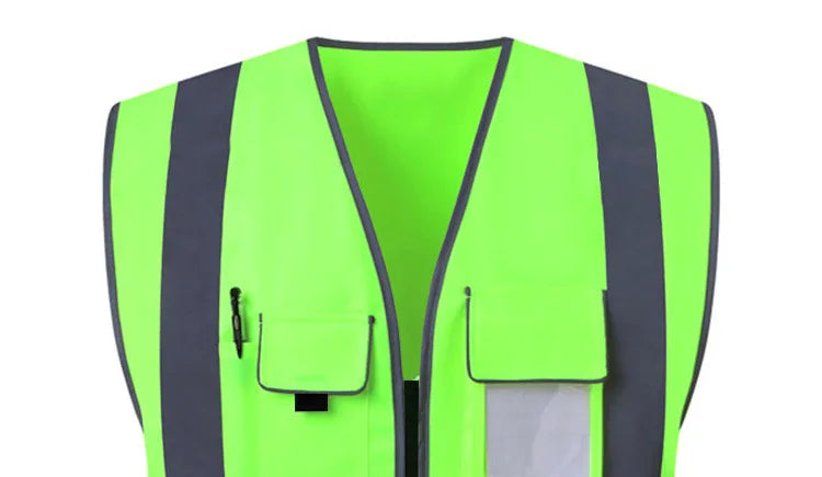 Size S-4XL Hi Vis Road Working Vest Outdoor Motorcycle Cycling  Waistcoat Clothing Workwear Jacket