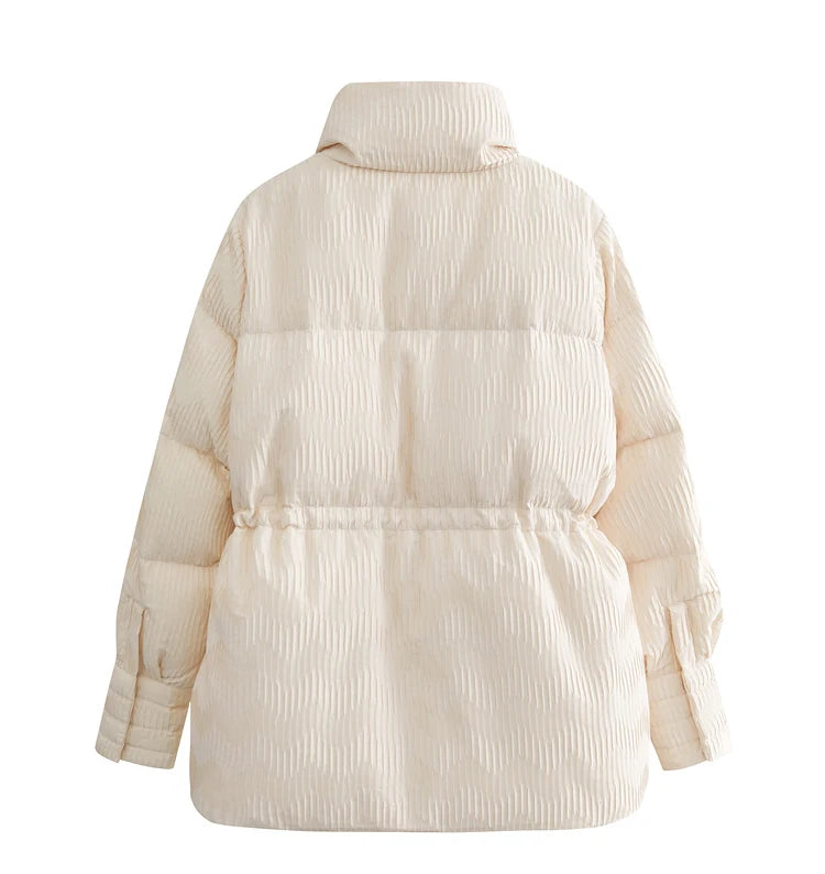 AMII Minimalist Duck Down Puffer Coat Women Winter 2025 Lightweight Stand Collar Lapel Warm Outerwear New Jackets 12344052