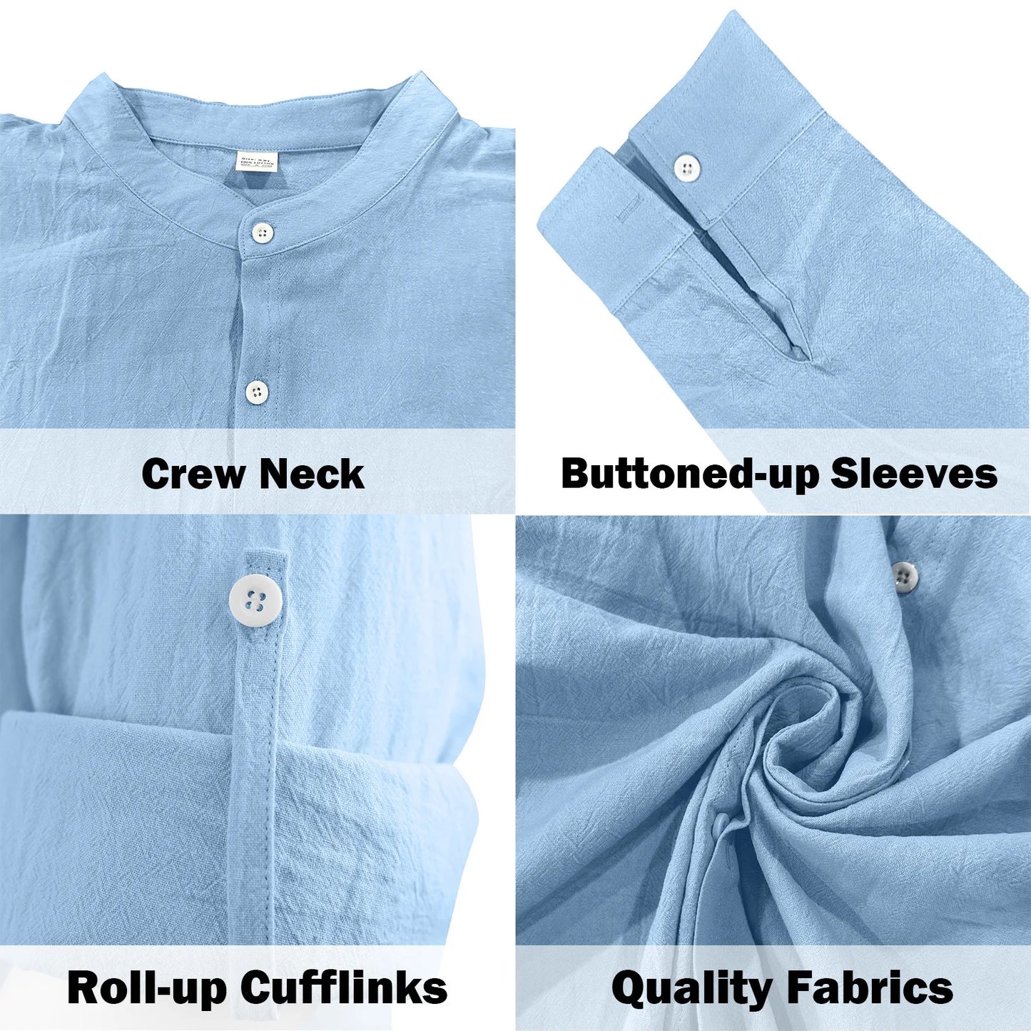 Men's Casual Cotton Linen Shirt Long Sleeve Button Down Slim Fit European Fashion Breathable Daily Wear Tops white shirt
