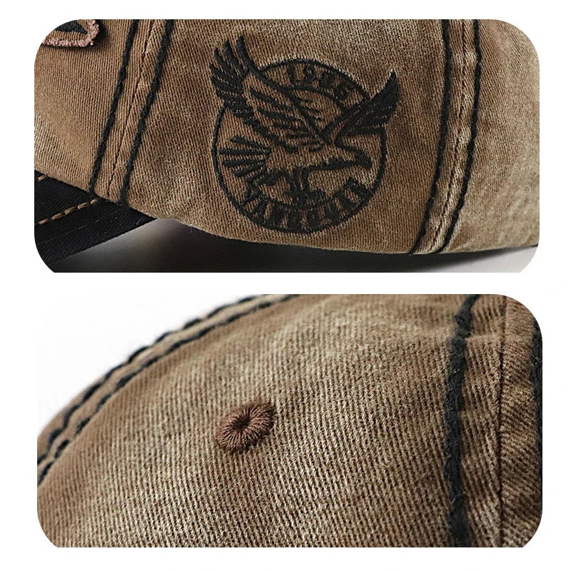 NEW ERA NEW STYLE Eagle Embroidered Large Head Baseball Cap With 3 Sizes To Choose From, Suitable For Families With Children