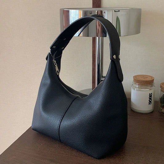 Luxury Design Hobo Handbags for Women 2024 Retro Vegan PU Leather Ladies Clutch Hand Bag Purse Female Small Tote Shoulder Bags